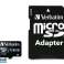 Carte MicroSD/SDXC Verbatim 128 Go Premium Class10 + Adap. Commerce de détail 44085 photo 1
