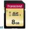Transcend SD Card 8GB SDHC SDC500S 95/60 MB/s TS8GSDC500S image 1