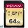 Transcend SD kaart 64GB SDXC SDC500S 95/60MB/s TS64GSDC500S foto 1