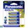 Panasonic batteri alkalisk Mignon AA LR06 1,5V blister (4-pakning) LR6EGE/4BP bilde 1