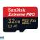 32 GB MicroSDHC SANDISK Extreme PRO R100/W90 C10 U3 V30 A1 - SDSQXCG-032G-GN6MA image 1