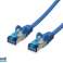 Plākstera kabelis CAT6a RJ45 S / FTP 0 25m zils 75711 0.25B attēls 2