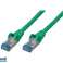 Patch cable CAT6a RJ45 S/FTP 0 5m green 75711 0.5G image 1