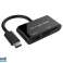 Gembird Compact USB Type-C SDXC Combo-Card Reader, black UHB-CR3-02 image 1