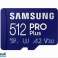Carte Micro Samsung EFLASH SDXC 512 Go PRO Plus Classe 10 - MB-MD512KA/EU photo 1