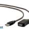 CableXpert- 5 m - USB A -USB 2.0 - Vyriškas / moteriškas - juodas UAE-01-5M nuotrauka 1
