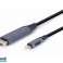 CableXpert USB Type-C DisplayPort -sovitin, harmaa, 1,8 m - CC-USB3C-DPF-01-6 kuva 4