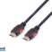Cable HDMI Reekin - 2,0 metros - FULL HD 4K Negro/Rojo (Alta velocidad con Eth.) fotografía 1