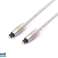 Reekin Toslink Optical Audio Cable - 2.0m SLIM (Silver/Gold) image 1