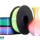 Filamento Gembird, PLA Silk Rainbow, 1.75 mm, 1 kg - 3DP-PLA-SK-01-BG foto 1