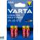 Varta Batterij Alkaline, Micro, AAA, LR03, 1.5V Longlife Max Power (4-pack) foto 1