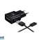 Samsung USB adapter + Mikro-USB kabel Black BULK - EP-TA200EBE slika 1