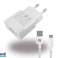 Huawei oplader / adapter + mikro USB-kabel 1000mA hvid BULK - HW-050100E01 billede 1