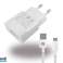 Huawei Ladegerät/adapteris + Micro-USB-Kabel 1000mA Weiss BULK — HW-050100E01 attēls 1