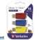 Verbatim Store n Napsauta -USB 3.2 GEN1 - 3x16 GB - Punainen/Sininen/Keltainen - 16 Gt kuva 1