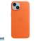 Kožené puzdro Apple iPhone 14 s oranžovou farbou MagSafe MPP83ZM/A fotka 1