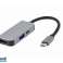 Kombinovaný adaptér CableXpert USB typu C (Hub + HDMI + PD) - A-CM-COMBO3-02 fotka 1