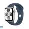 Apple Watch SE Alaşımı. 44mm GPS Hücresel Gümüş Spor Kordon Mavi M/L MRHJ3QF/A fotoğraf 1
