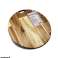 Acacia træ skærebrætter eller serveringsbrætter med metallisk håndtag billede 3