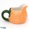 Ceramic cream jug as orange, dimensions L/W/H: 14 x 11 x 8.5 cm, orange image 1