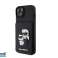 Karl Lagerfeld iPhone 15 Plus &amp; 14 Plus Back cover case - SAFFIANO J-TOO CARDSLOT - Black image 1