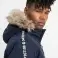 Giacca Invernale Uomo con Cappuccio e Pelliccia Taglie Forti Modello Bonprix 976057 in Frabe blu scuro foto 2