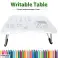 Mesa plegable multiusos para portátil con pizarra blanca | Mesa de estudio para trabajar desde casa, clases en línea, juegos de cartas y niños | Escritorio | Incluír- fotografía 1