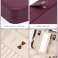 Burgunder Reiseschmucketui für Frauen Organizer, 2-stufiger tragbarer kleiner Schmuck Organizer für Ohrringe Ringe Halsketten Uhren Armbänder, G Bild 6