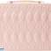 PINK - Stor Travel smykker Box, Large smykker Box Travel Organizer med håndtak, beste gave til kvinner jenter, grå bilde 2