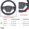 Steering wheel cover for lacing Black in the middle Colour stripes 37-39 cm Steering wheel diameter 10.3 - 10.7 cm Width image 4