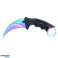 Scorpion Karambit Rainbow Damascus as s black grip image 1