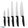 kpl. knives 6 pieces kitchen knives in a block black knives Topfann knife set in a block image 3