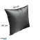 Cushion Cover Leather 45x45 cm Black ( Can be easily prepared according to desired dimensions ) image 3