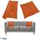 Cushion Cover Leather 45x45 cm Orange ( Can be easily prepared according to desired dimensions ) image 1