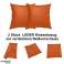 Cushion Cover Leather 45x45 cm Orange ( Can be easily prepared according to desired dimensions ) image 2