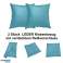 Cushion Cover Leather 45x45 cm Turquoise Blue ( Can be easily prepared according to desired dimensions ) image 2