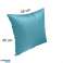 Housse de coussin Cuir 45x45 cm Bleu Turquoise ( Peut être facilement préparé selon les dimensions souhaitées ) photo 3