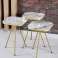 Coffee Tables Round 3 Piece Set with Marble Look | Round Table 3 parts image 1