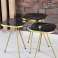 Coffee Tables Round 3 Piece Set with Marble Look | Round Table 3 parts image 2