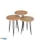 Coffee Tables Round 3 Piece Set with Marble Look | Round Table 3 parts image 4