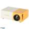 Mini projektor hordozható projektor gyerekeknek LED TFT LCD 1920x1080 24 60&quot; USB HDMI 12V narancssárga fehér kép 1