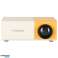 Miniprojektor bærbar projektor for barn LED TFT LCD 1920x1080 24 60&quot; USB HDMI 12V oransje hvit bilde 6