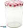 440ml mason jar with checkered lid Perfect storage solution for kitchen and craft image 1