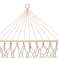 Brazilian boho garden hammock mesh fringes 200cm ecru 250kg image 2