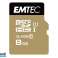 MicroSDHC 8GB EMTEC adapteri CL10 EliteGold UHS I 85MB/s läpipainopakkaus kuva 3