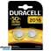 "Duracell" akumuliatoriaus ličio sagos formos elementų baterija CR2016 3V lizdinė plokštelė (2 pakuotės) 203884 nuotrauka 4