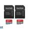 SanDisk Ultra microSDXC 64GB 140MBs Adapt 2Pack SDSQUAB 064G GN6MT nuotrauka 4