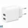 Gembird Universal USB Charger with 2 Ports 2 4 A White TA UC 2A12 01 εικόνα 1