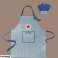 Lief! blue and pink kitchen aprons and chef&#039;s hats sets for kids image 3