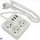EXTENSION CORD POWER STRIP WITH GROUNDING 3 USB POWER CABLE image 1